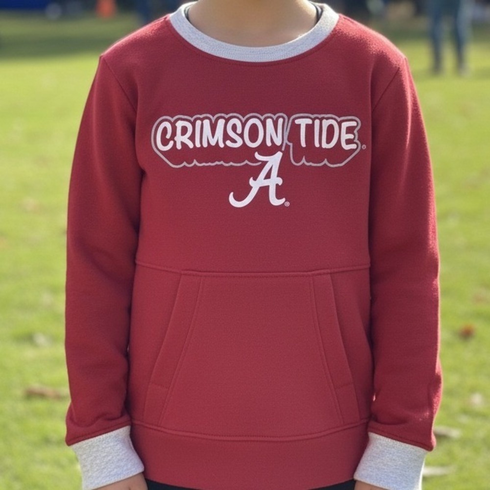 Rivalry Threads Alabama Crimson Tide Kids Crimson Red Fleece Pullover Sweatshirt